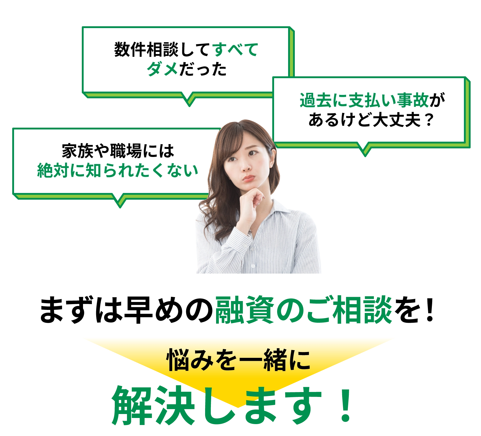 まずは早めの融資のご相談を！悩みを一緒に解決します！